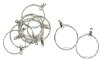 5 Pairs of 25mm Silver Plated Earring Hoops